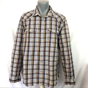 Guess  Pearl Snap Plaid Shirt